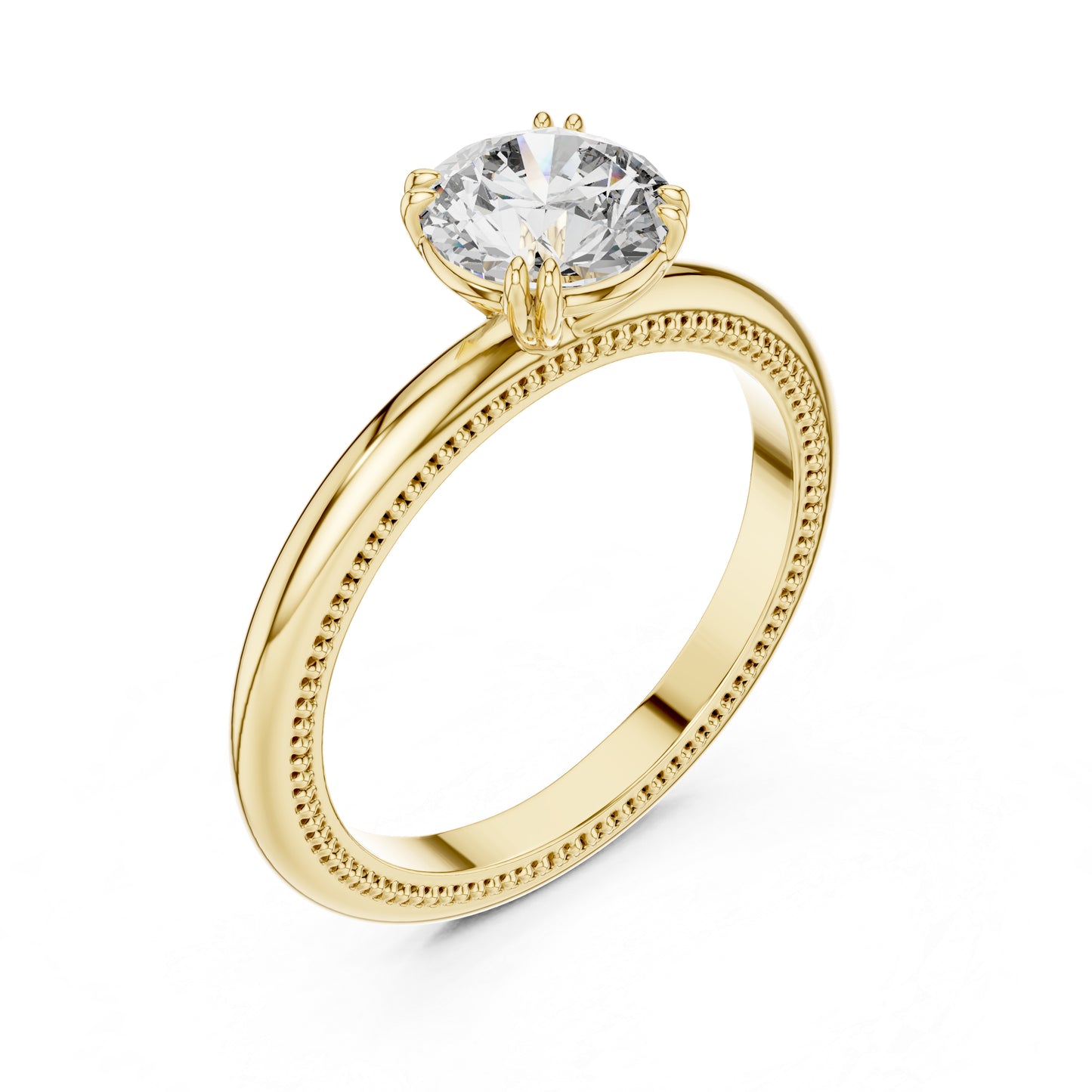 Women’s Round Lab-Grown Diamond Ring in 14K Rose Gold | Pure Carat