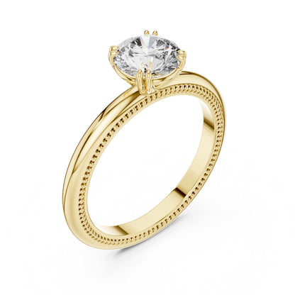 Women’s Round Lab-Grown Diamond Ring in 14K Rose Gold | Pure Carat