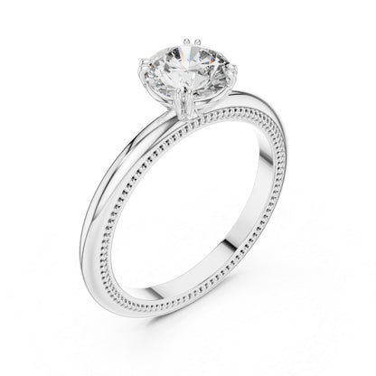 Women’s Round Lab-Grown Diamond Ring in 14K Rose Gold | Pure Carat