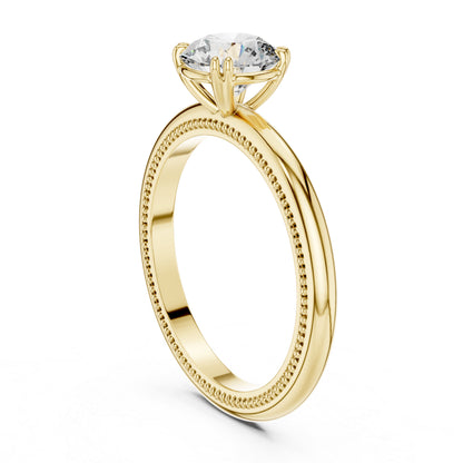 Women’s Round Lab-Grown Diamond Ring in 14K Rose Gold | Pure Carat