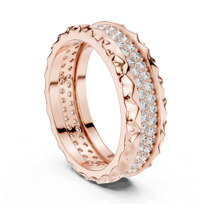14K Yellow Gold Round Lab-Grown Diamond Ring for Women | Office Wear | Pure Carat