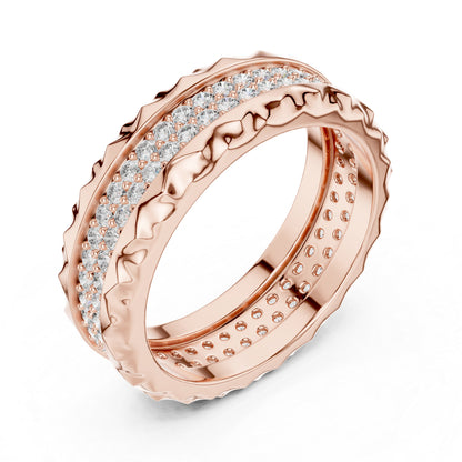 14K Yellow Gold Round Lab-Grown Diamond Ring for Women | Office Wear | Pure Carat