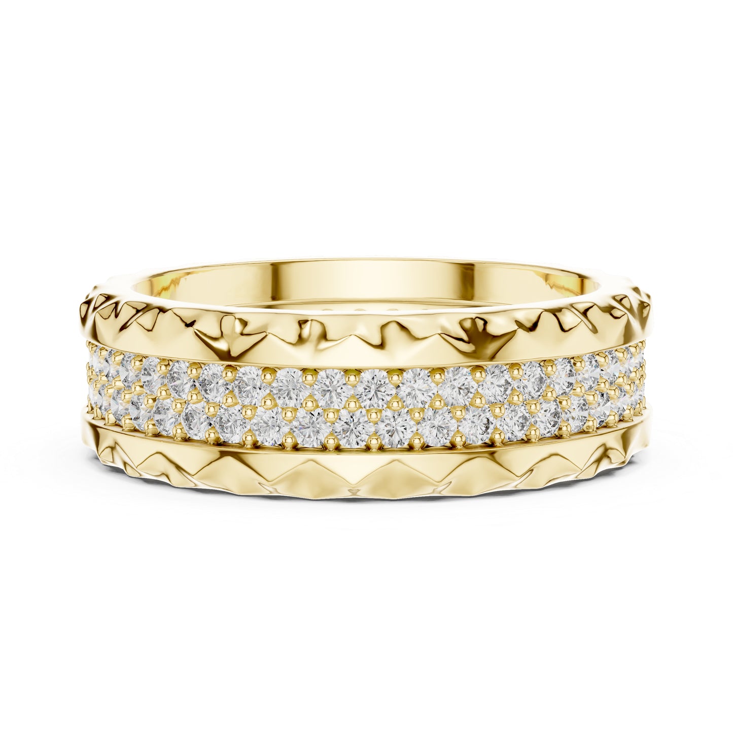 14K Yellow Gold Round Lab-Grown Diamond Ring for Women | Office Wear | Pure Carat