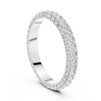 14K White Gold Round Lab-Grown Diamond Drop Ring for Women | Bridal Jewellery | Pure Carat