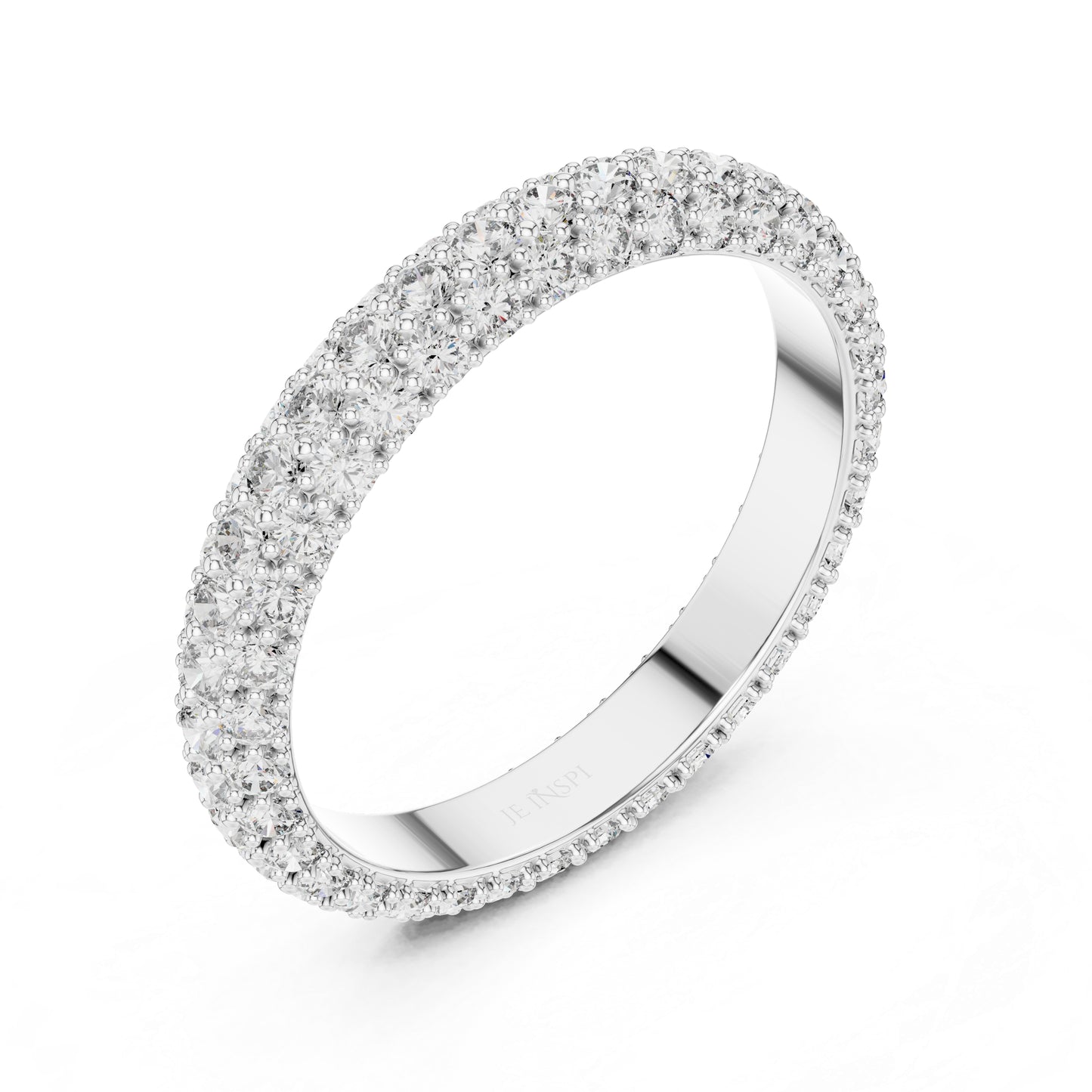 14K White Gold Round Lab-Grown Diamond Drop Ring for Women | Bridal Jewellery | Pure Carat