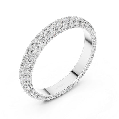 14K White Gold Round Lab-Grown Diamond Drop Ring for Women | Bridal Jewellery | Pure Carat