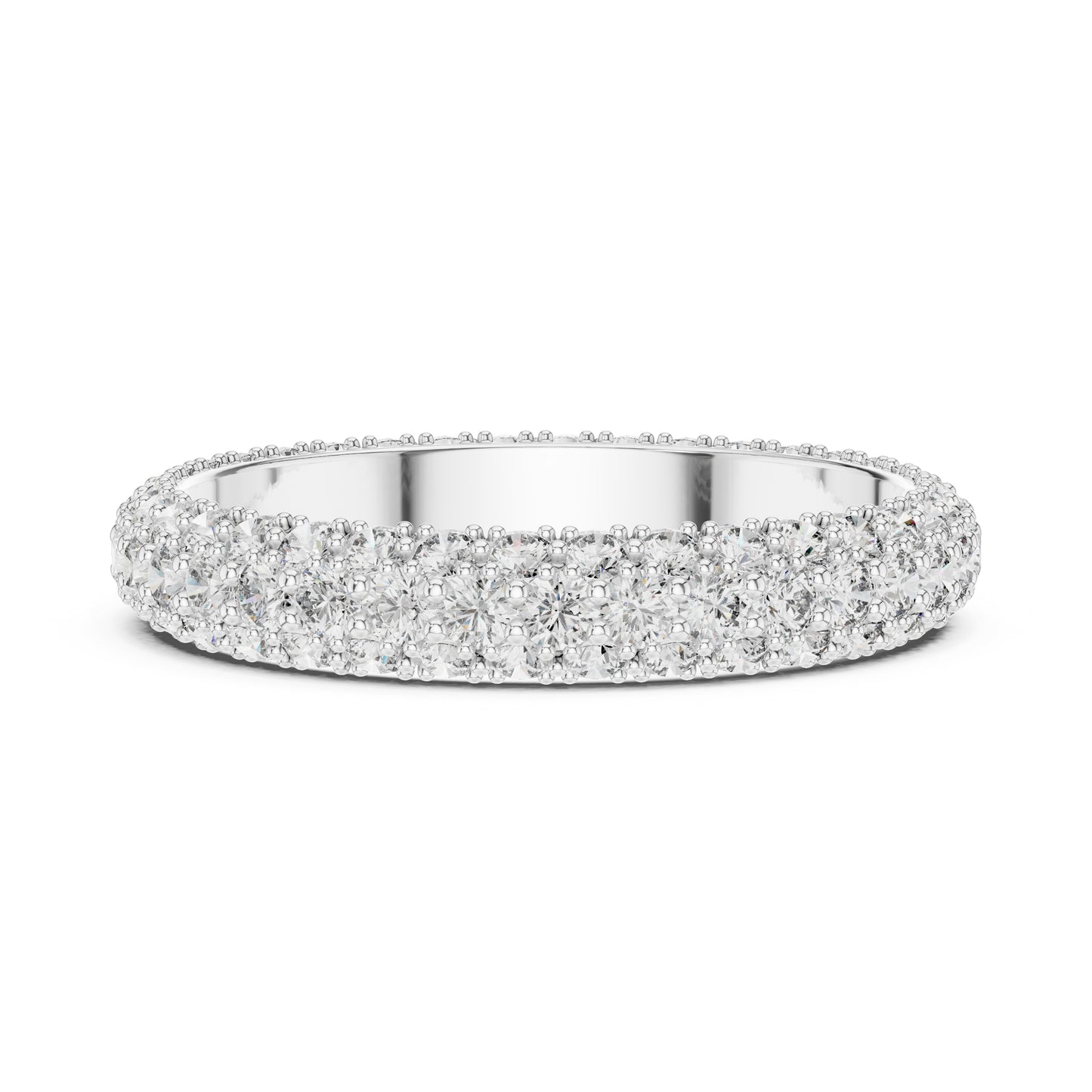14K White Gold Round Lab-Grown Diamond Drop Ring for Women | Bridal Jewellery | Pure Carat