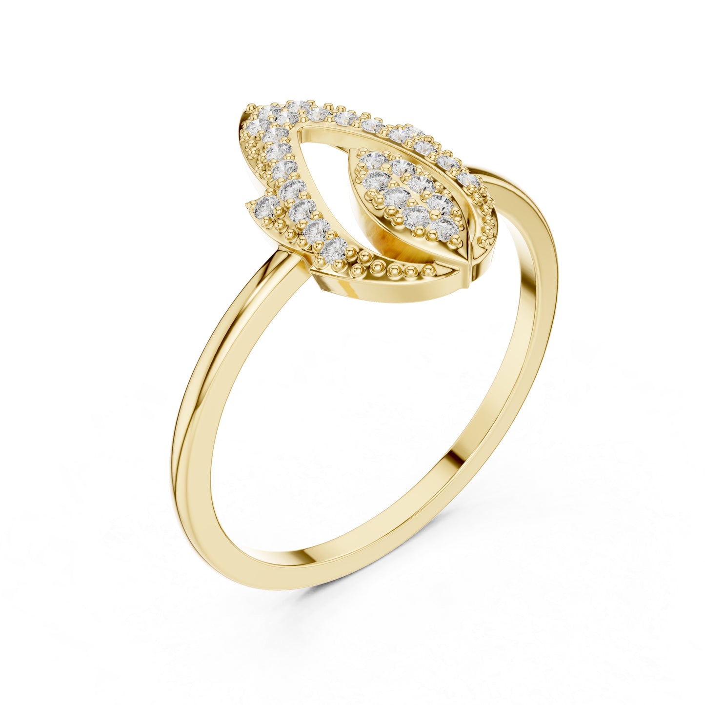 18K Yellow Gold Round Lab-Grown Diamond Engagement Ring for Women | Pure Carat