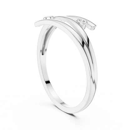 18K Rose Gold Round Cut Diamond Drop Ring for Women | Office Wear Jewellery | Pure Carat