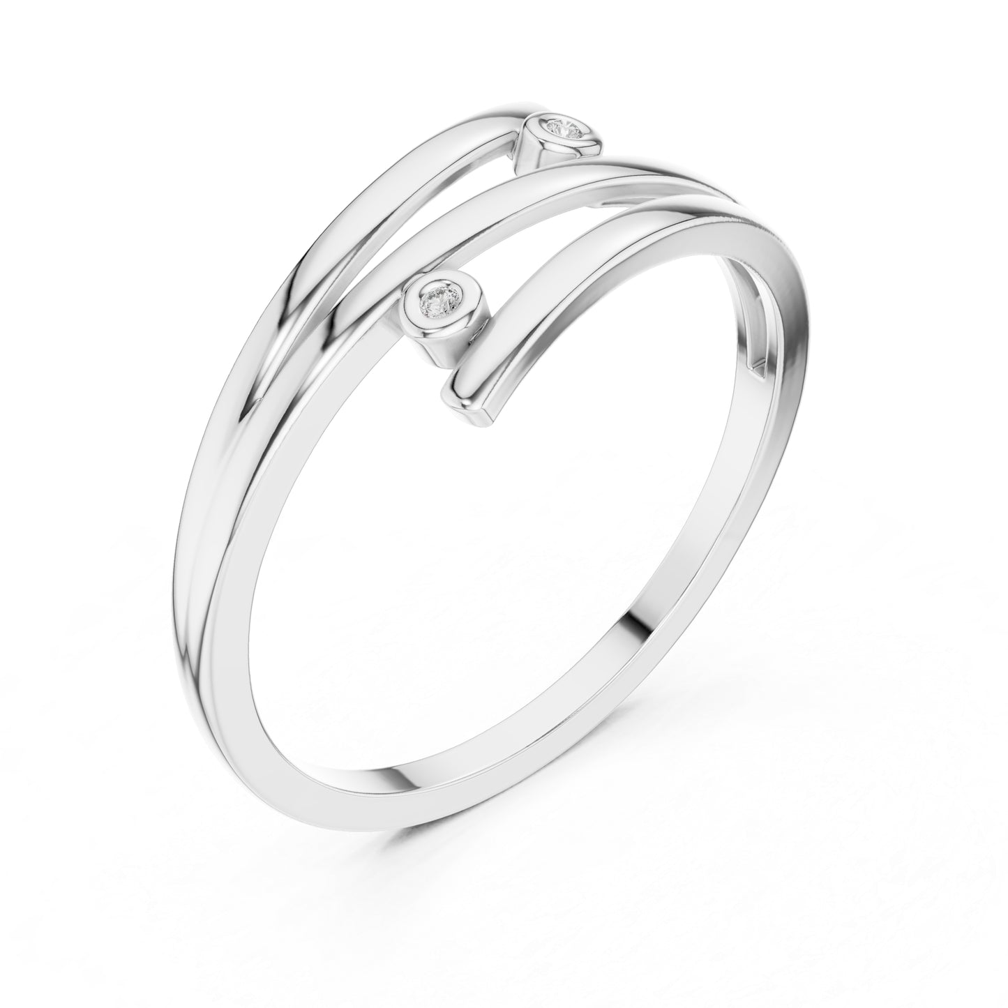 18K Rose Gold Round Cut Diamond Drop Ring for Women | Office Wear Jewellery | Pure Carat