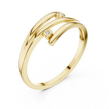 18K Rose Gold Round Cut Diamond Drop Ring for Women | Office Wear Jewellery | Pure Carat