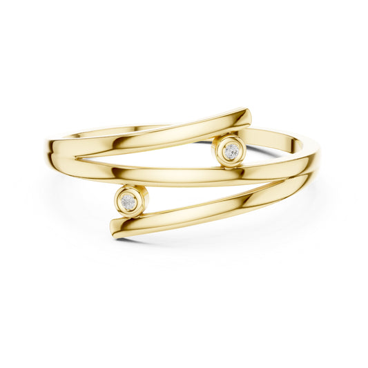 18K Rose Gold Round Cut Diamond Drop Ring for Women | Office Wear Jewellery | Pure Carat