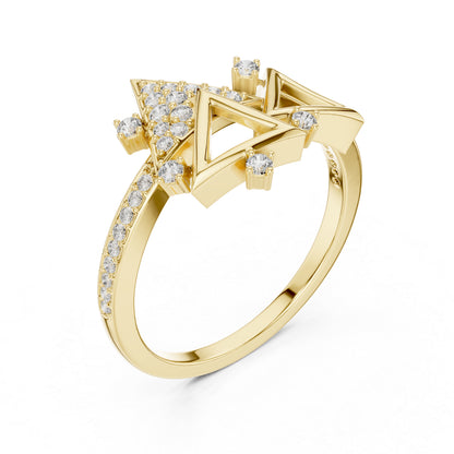 14K Yellow Gold Round Lab-Grown Diamond Bridal Ring for Women | Pure Carat