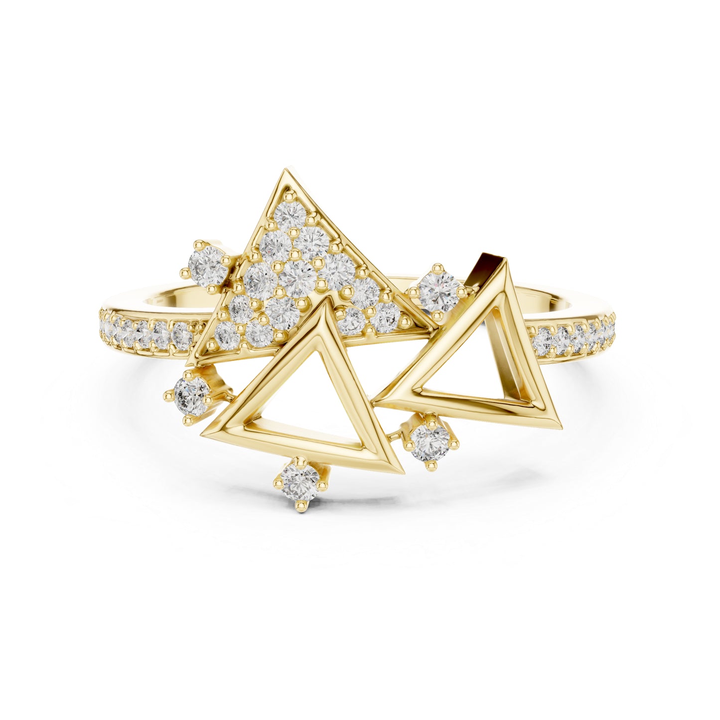 14K Yellow Gold Round Lab-Grown Diamond Bridal Ring for Women | Pure Carat