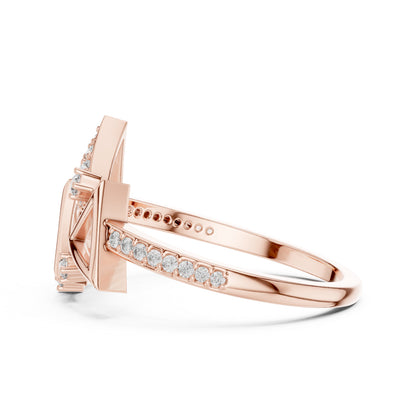 14K Yellow Gold Round Lab-Grown Diamond Bridal Ring for Women | Pure Carat