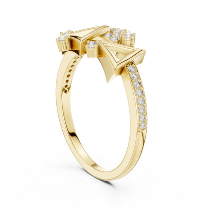 14K Yellow Gold Round Lab-Grown Diamond Bridal Ring for Women | Pure Carat