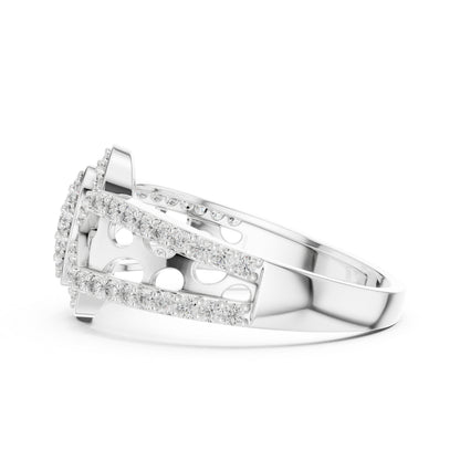 18K Yellow Gold Round Lab-Grown Diamond Drop Ring for Everyday Wear | Pure Carat