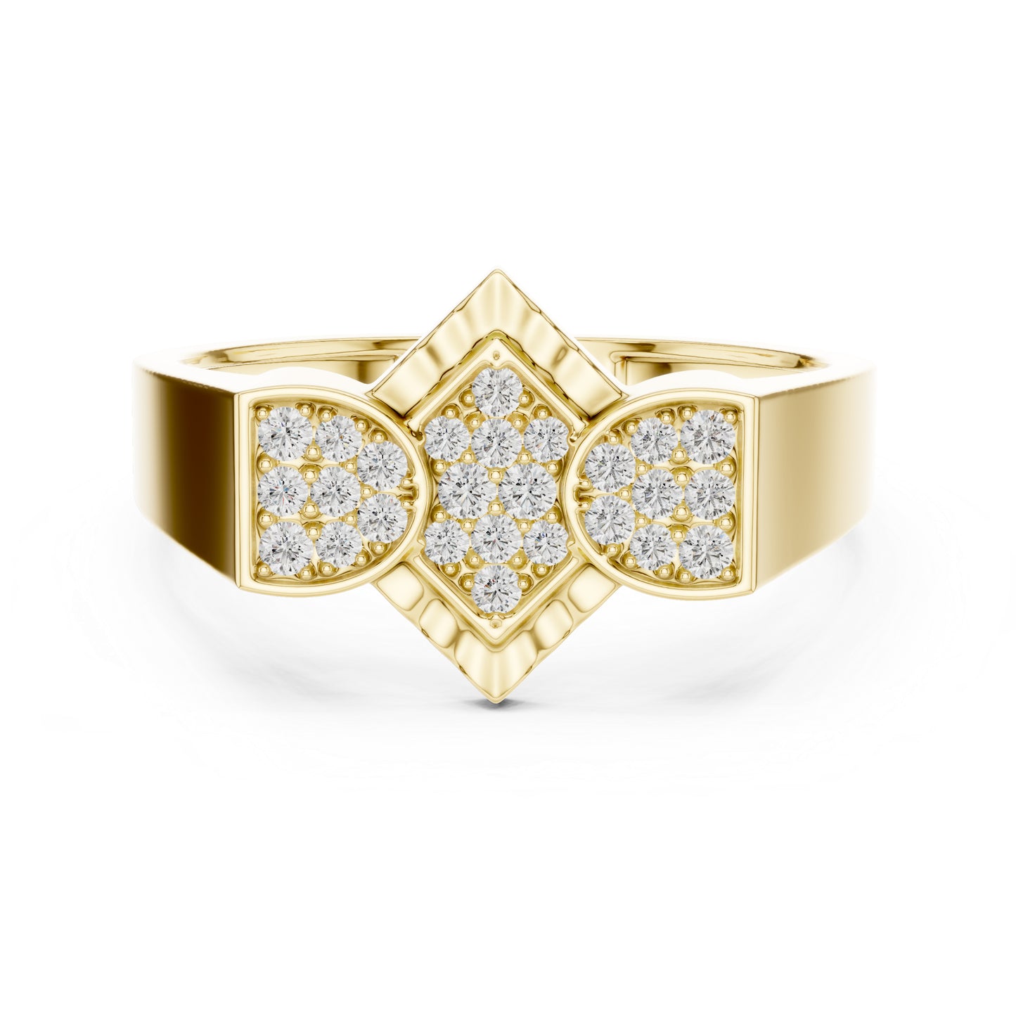 18K Rose Gold Round Lab-Grown Diamond Party Wear Ring for Women | Pure Carat