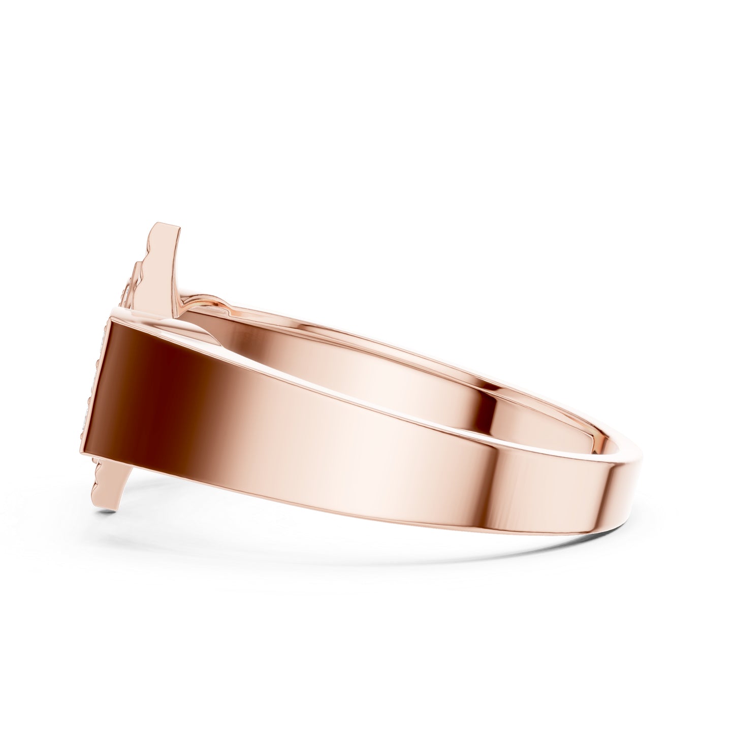 18K Rose Gold Round Lab-Grown Diamond Party Wear Ring for Women | Pure Carat