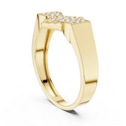 18K Rose Gold Round Lab-Grown Diamond Party Wear Ring for Women | Pure Carat