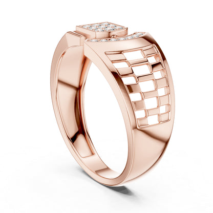 14K White Gold Round Lab-Grown Diamond Office Wear Ring for Women | Pure Carat