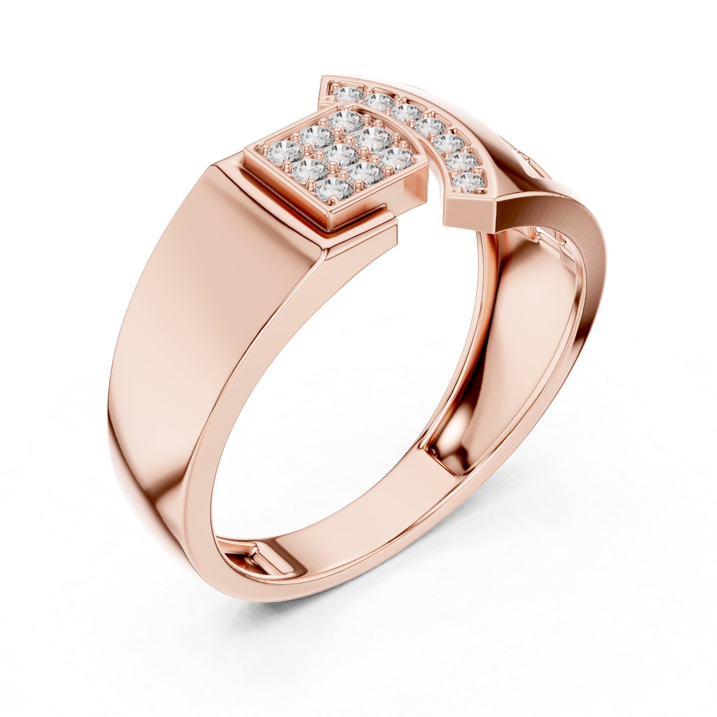 14K White Gold Round Lab-Grown Diamond Office Wear Ring for Women | Pure Carat