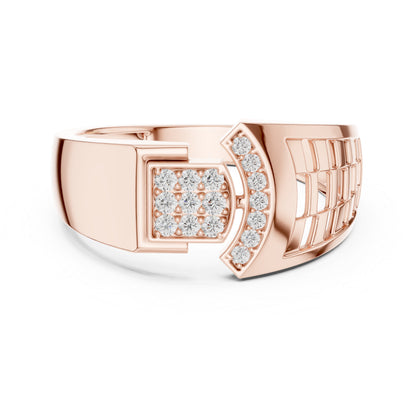 14K White Gold Round Lab-Grown Diamond Office Wear Ring for Women | Pure Carat