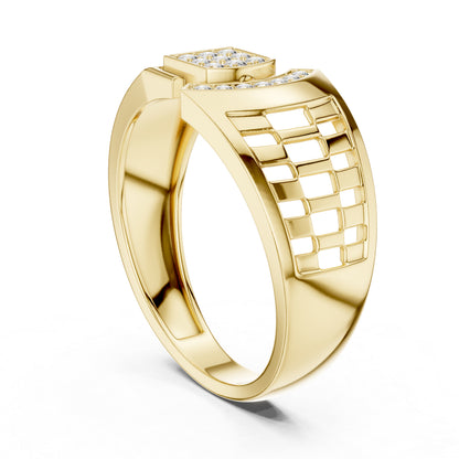 14K White Gold Round Lab-Grown Diamond Office Wear Ring for Women | Pure Carat
