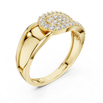 14K Yellow Gold Round Lab-Grown Diamond Engagement Ring for Women | Pure Carat