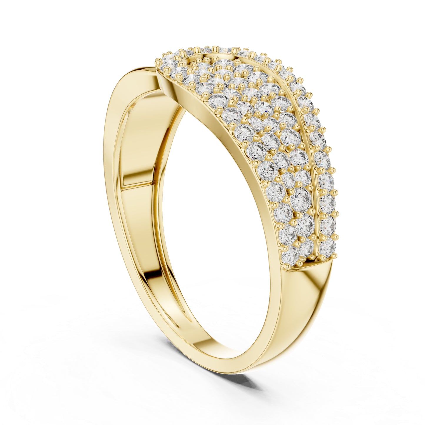 14K Yellow Gold Round Lab-Grown Diamond Engagement Ring for Women | Pure Carat