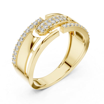 18K Rose Gold Round Lab-Grown Diamond Everyday Wear Ring for Women | Pure Carat