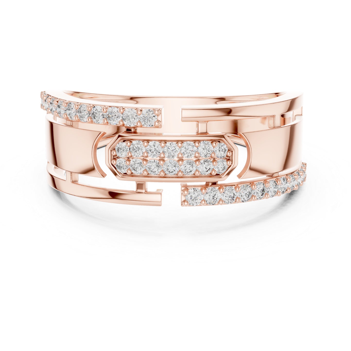 18K Rose Gold Round Lab-Grown Diamond Everyday Wear Ring for Women | Pure Carat