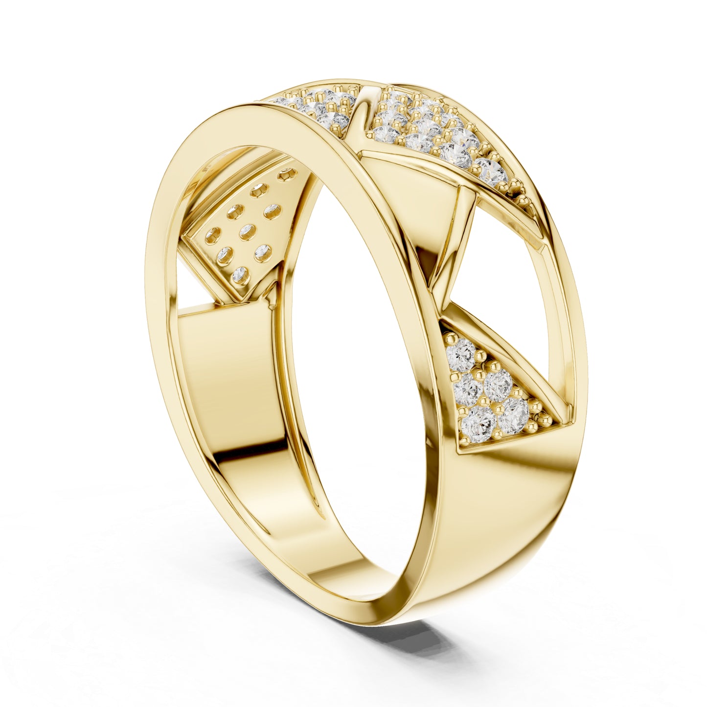 14K Yellow Gold Round Lab-Grown Diamond Bridal Drop Ring for Women | Pure Carat