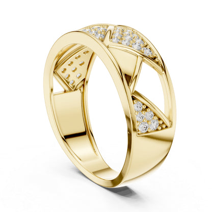 14K Yellow Gold Round Lab-Grown Diamond Bridal Drop Ring for Women | Pure Carat