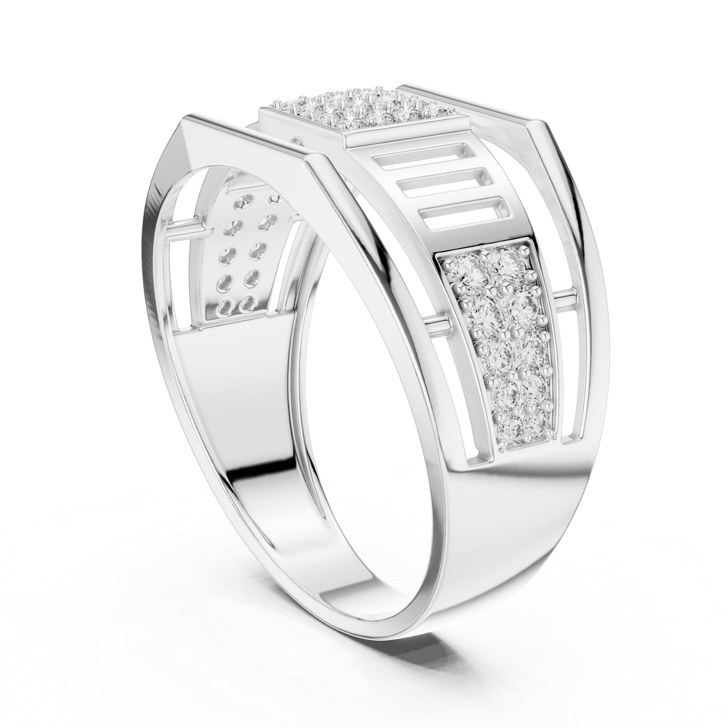 18K White Gold Round Lab-Grown Diamond Anniversary Gift Ring for Women | Pure Carat