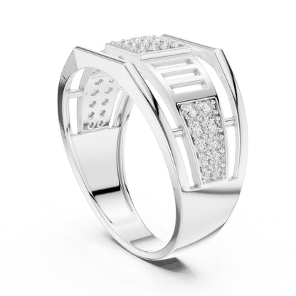 18K White Gold Round Lab-Grown Diamond Anniversary Gift Ring for Women | Pure Carat