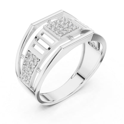 18K White Gold Round Lab-Grown Diamond Anniversary Gift Ring for Women | Pure Carat