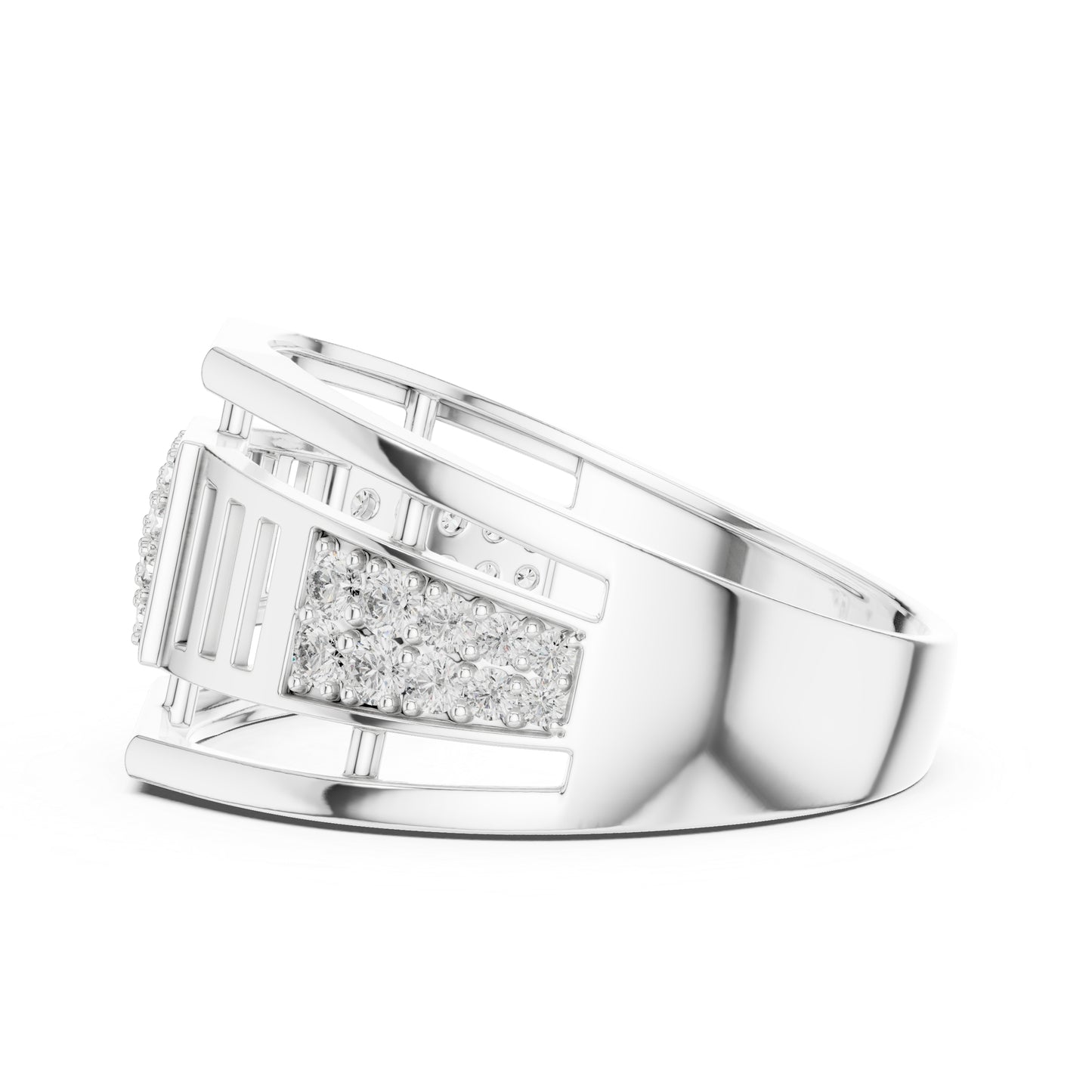 18K White Gold Round Lab-Grown Diamond Anniversary Gift Ring for Women | Pure Carat