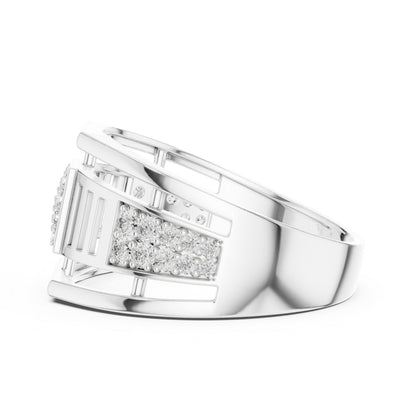 18K White Gold Round Lab-Grown Diamond Anniversary Gift Ring for Women | Pure Carat