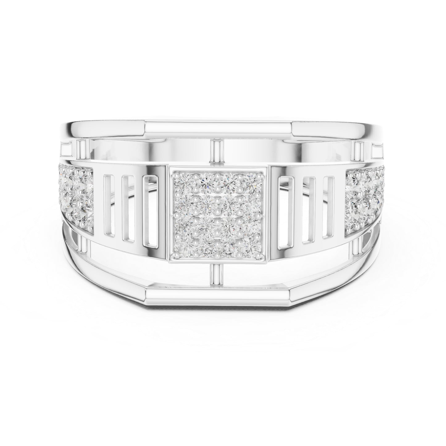 18K White Gold Round Lab-Grown Diamond Anniversary Gift Ring for Women | Pure Carat
