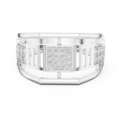 18K White Gold Round Lab-Grown Diamond Anniversary Gift Ring for Women | Pure Carat