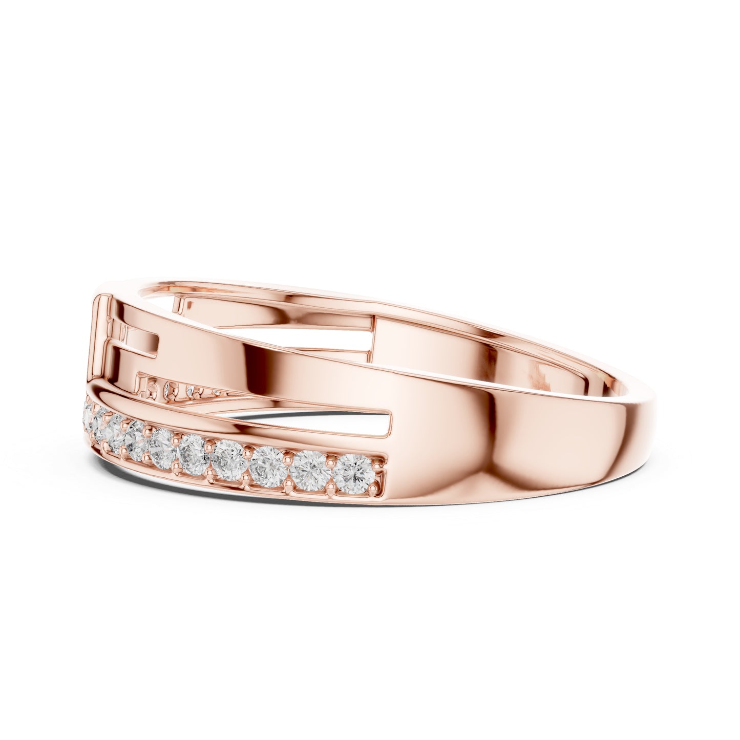 14K Yellow Gold Round Lab-Grown Diamond Drop Ring for Party Wear | Pure Carat