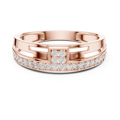 14K Yellow Gold Round Lab-Grown Diamond Drop Ring for Party Wear | Pure Carat