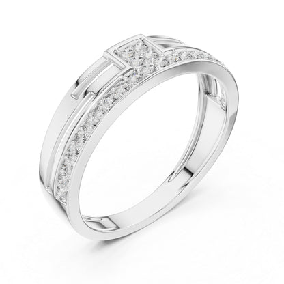 14K Yellow Gold Round Lab-Grown Diamond Drop Ring for Party Wear | Pure Carat