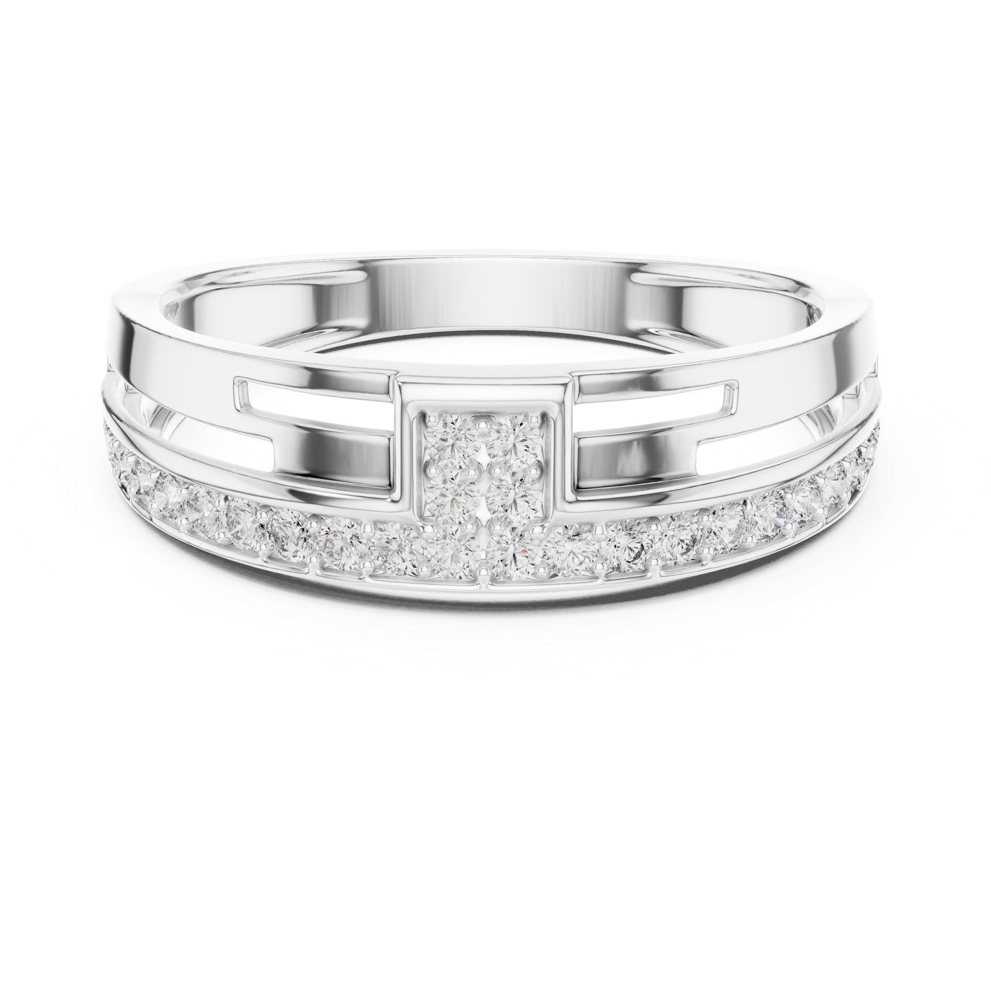 14K Yellow Gold Round Lab-Grown Diamond Drop Ring for Party Wear | Pure Carat