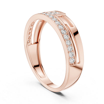 14K Yellow Gold Round Lab-Grown Diamond Drop Ring for Party Wear | Pure Carat