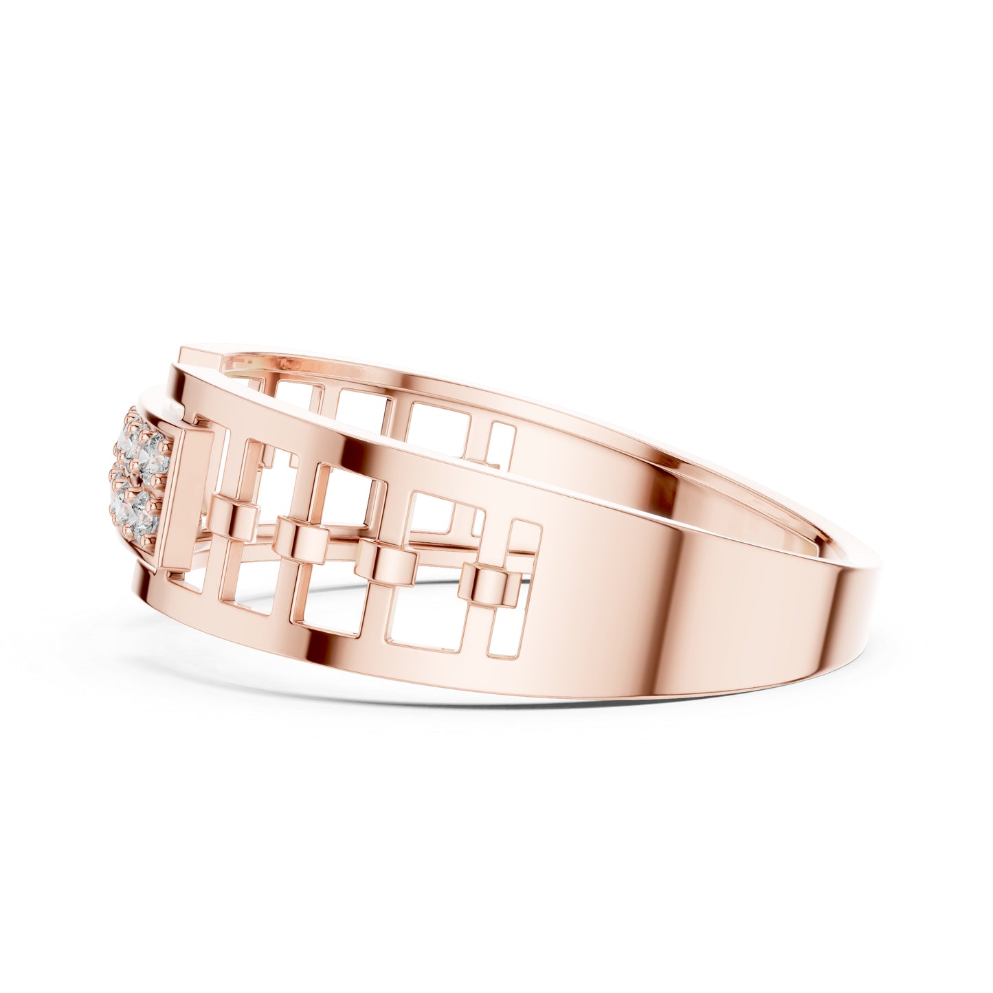14K Rose Gold Round Lab-Grown Diamond Wedding Ring for Women | Pure Carat
