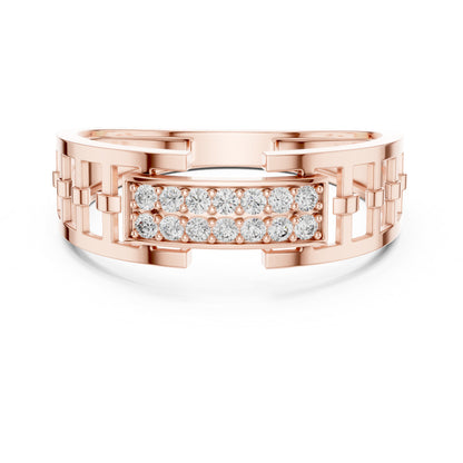 14K Rose Gold Round Lab-Grown Diamond Wedding Ring for Women | Pure Carat