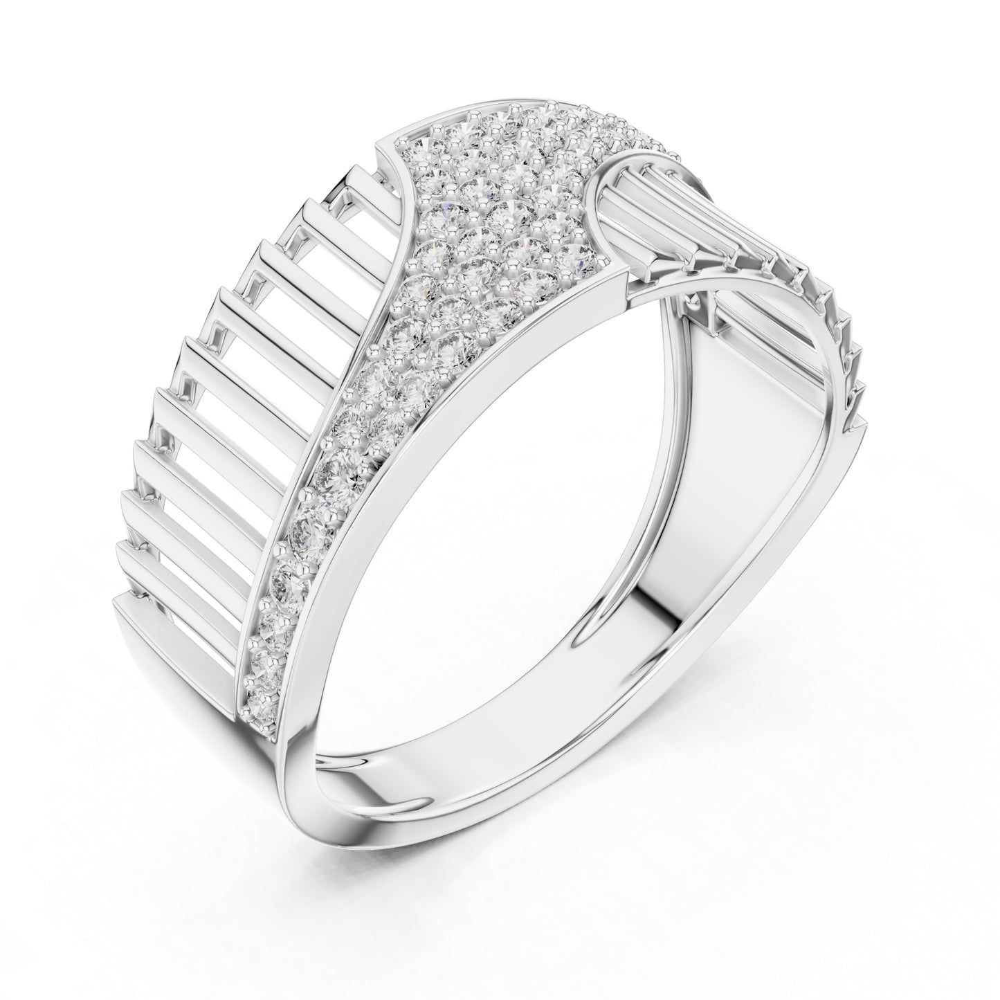 18K White Gold Round Lab-Grown Diamond Engagement Ring for Women | Pure Carat