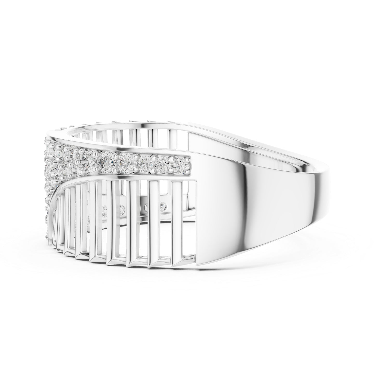 18K White Gold Round Lab-Grown Diamond Engagement Ring for Women | Pure Carat